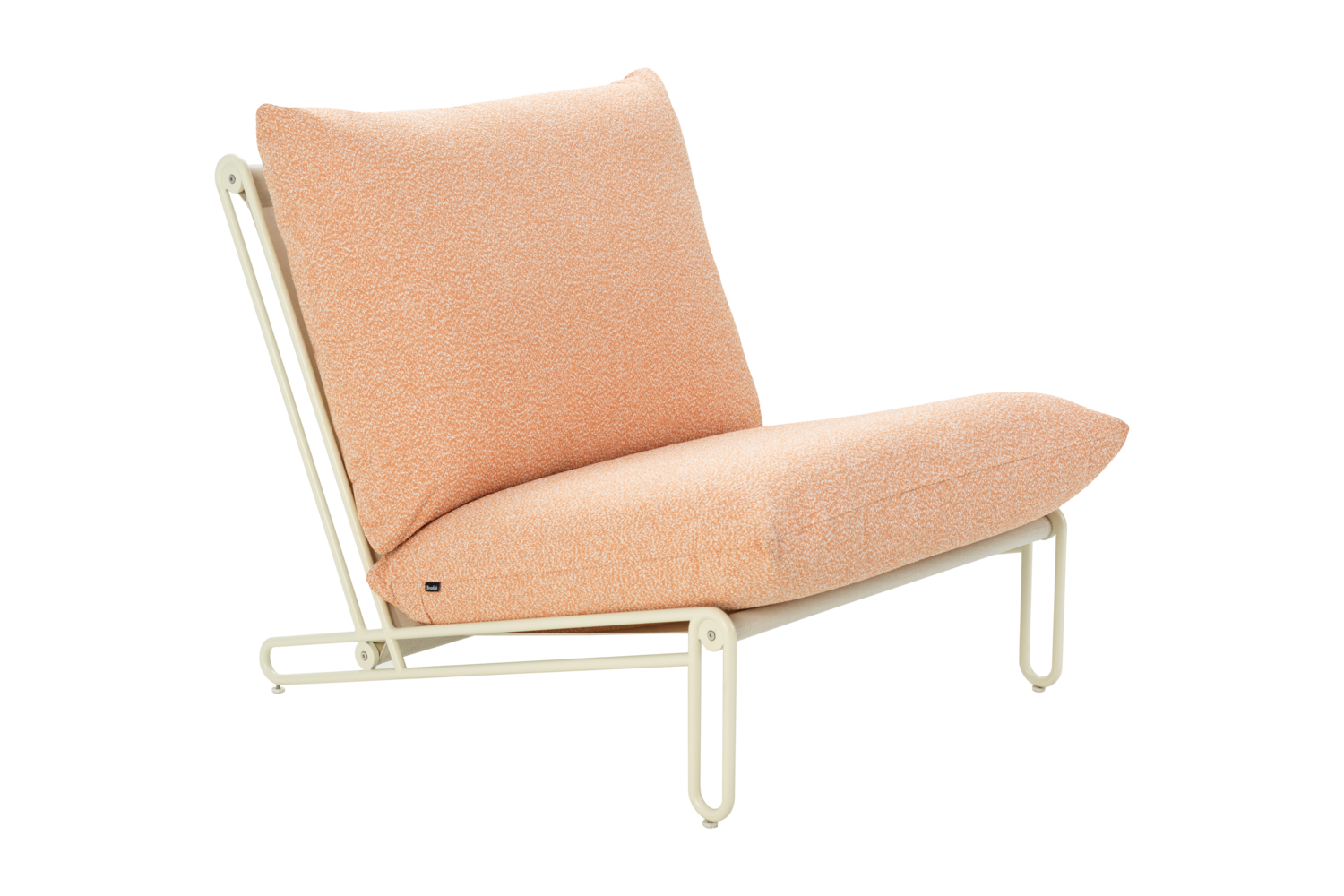 Blixt Loungesessel Pearl White/Teddy Orange