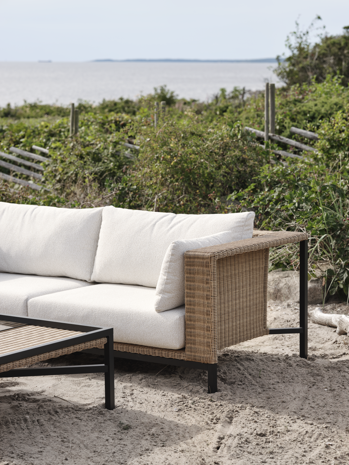 Shell 2,5-Sitzer-Sofa Rustik/Teddy Rice