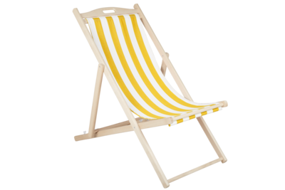 Dingla Relaxsessel Natural/Gelb-Weiss