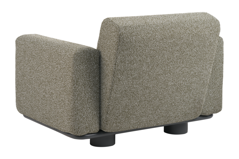 Bolster Sessel Anthrazit/Teddy Verde