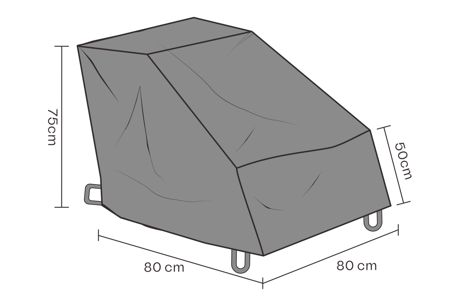 Möbelabdeckung Sessel Schwartz - Atmungsaktiv