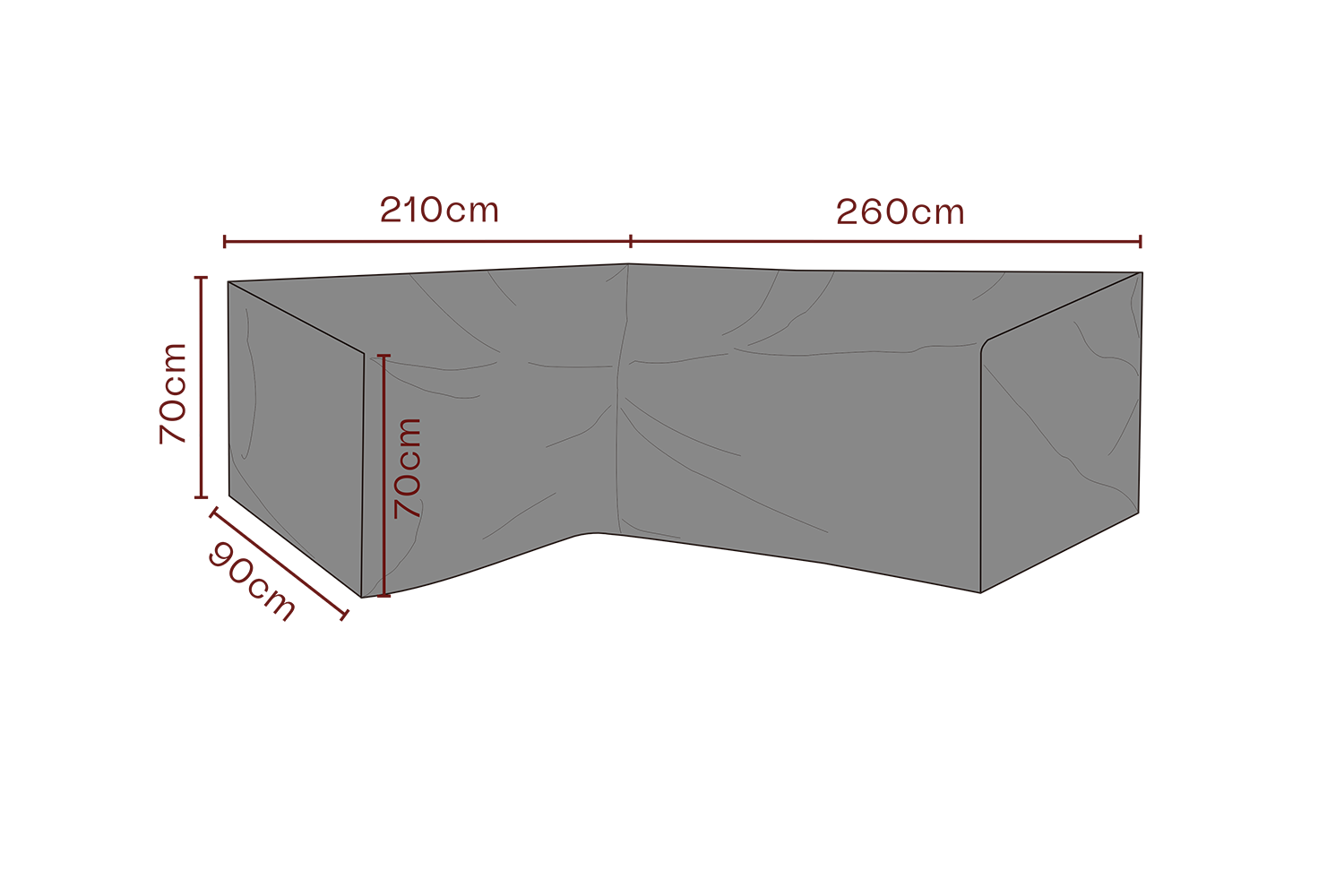 Möbelabdeckung Ecklounge Schwartz - Atmungsaktiv