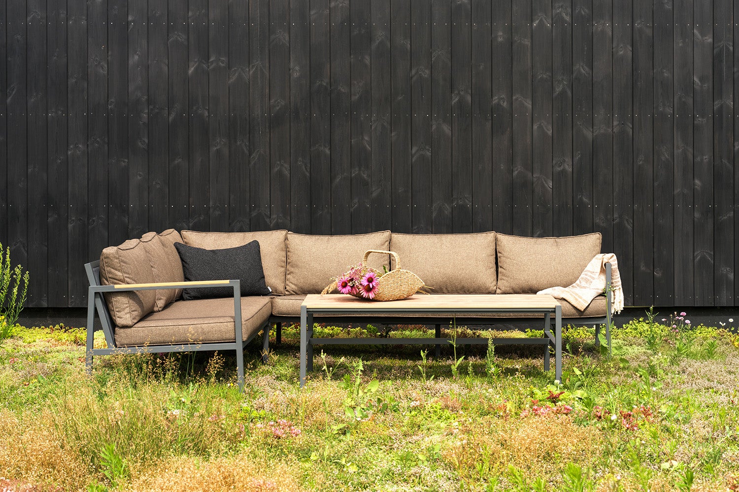 Cap Set Anthrazit/Braun