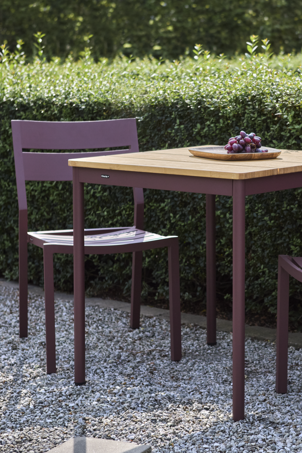 Nox Café-Tisch Zin Red/Bamboo