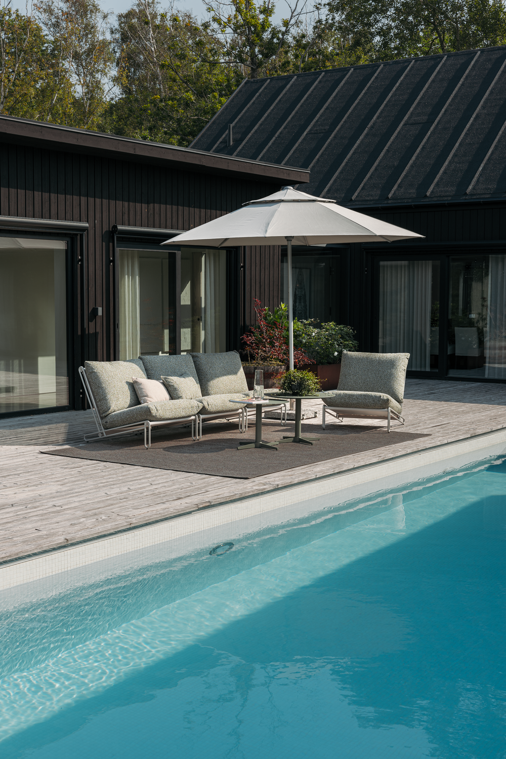 Blixt Loungesessel Light Grey/Teddy Verde