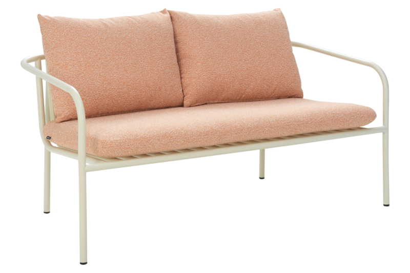 Bendt 2-Sitzer Sofa Pearl White/Teddy Orange
