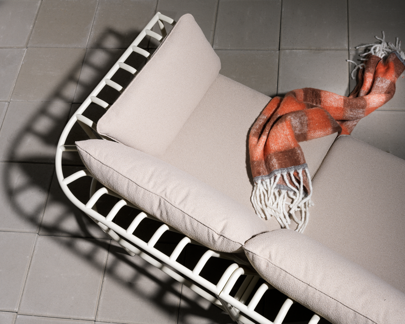 Collier Mitte Pearl White/Teddy Beige