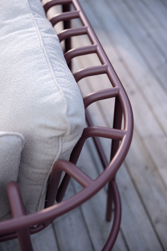 Collier Ecke Zin Red/Teddy Beige