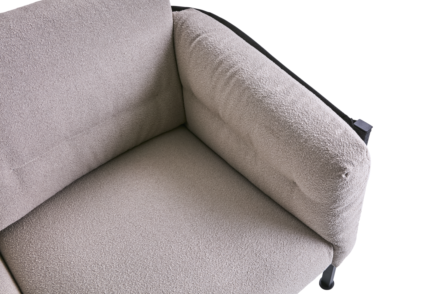 Delux 3-Sitzer Sofa Black/Teddy Beige