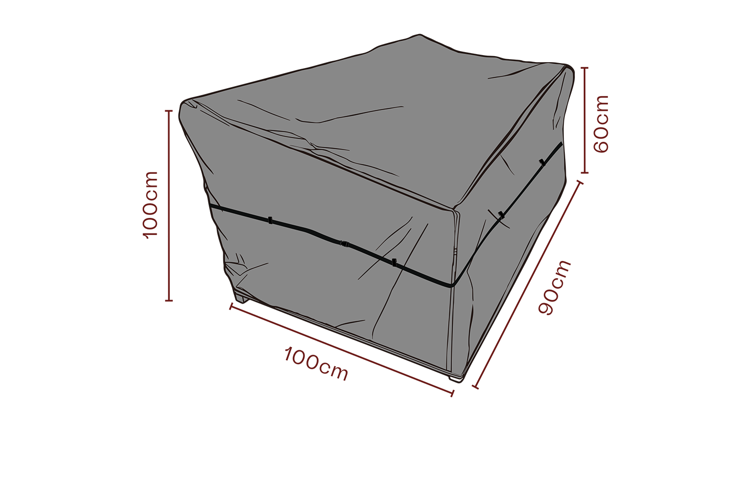 Möbelabdeckung Sessel Schwartz - Atmungsaktiv