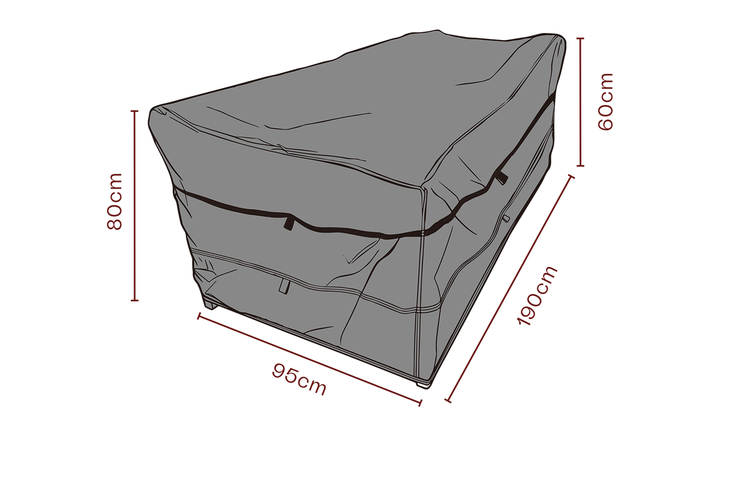 Möbelabdeckung Sofa Schwartz - Atmungsaktiv