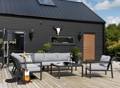 Belfort Ecke Schwarz/Pearl Grey