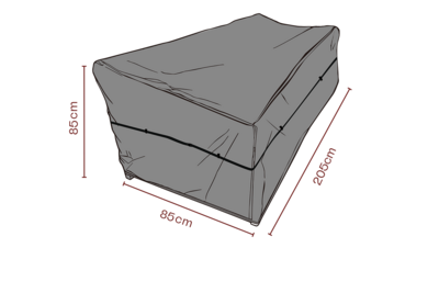 Möbelabdeckung Sofa Schwarz