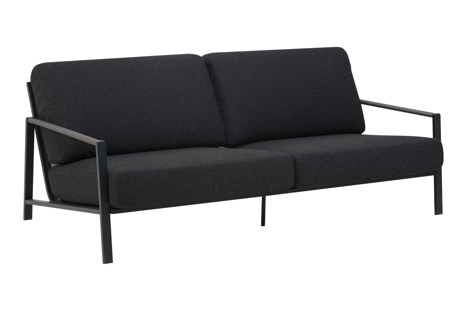 Lyra 2,5-Sitzer-Sofa Schwarz/Teddy Black