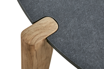 Domino Loungetisch Antrazit/Teak