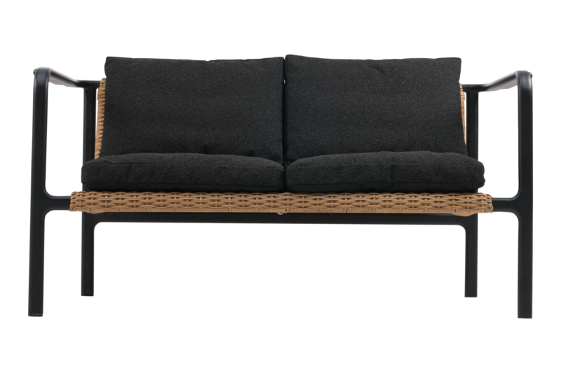 Motty 2-Sitzer Sofa Schwarz/Teddy Black