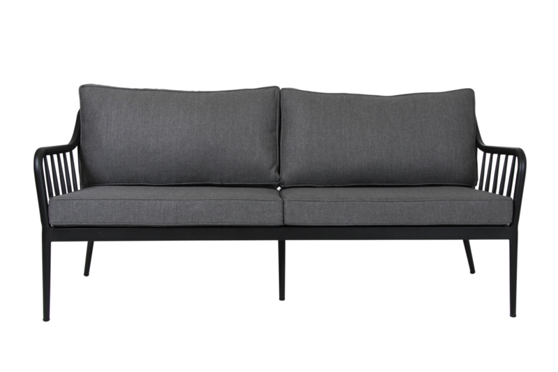 Coleville 3-Sitzer Sofa Schwarz/grau