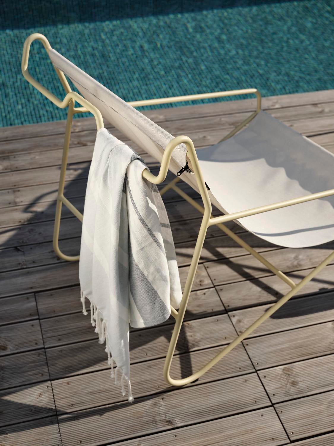 Poul Chair Loungesessel Lemon/Off-white