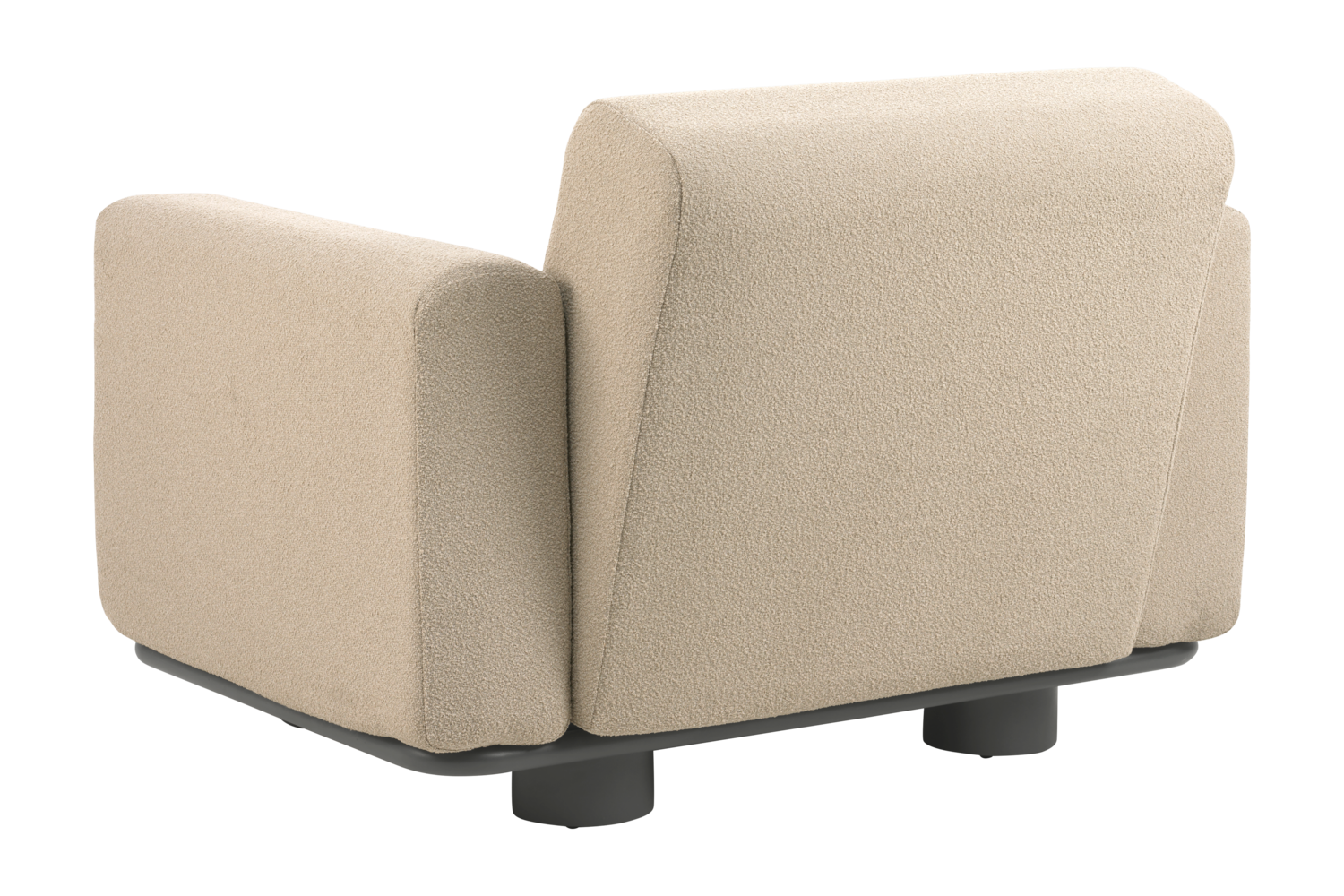 Bolster Sessel Anthrazit/Teddy Beige