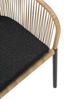 Delta Diningsessel Schwarz/Teddy Black