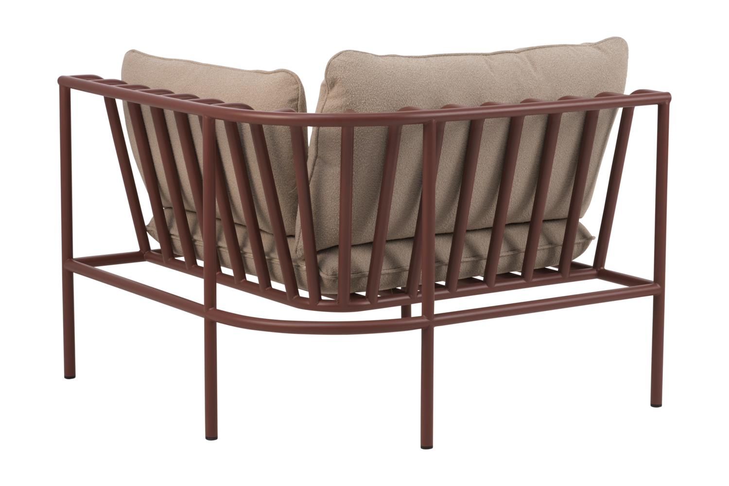 Collier Ecke Zin Red/Teddy Beige