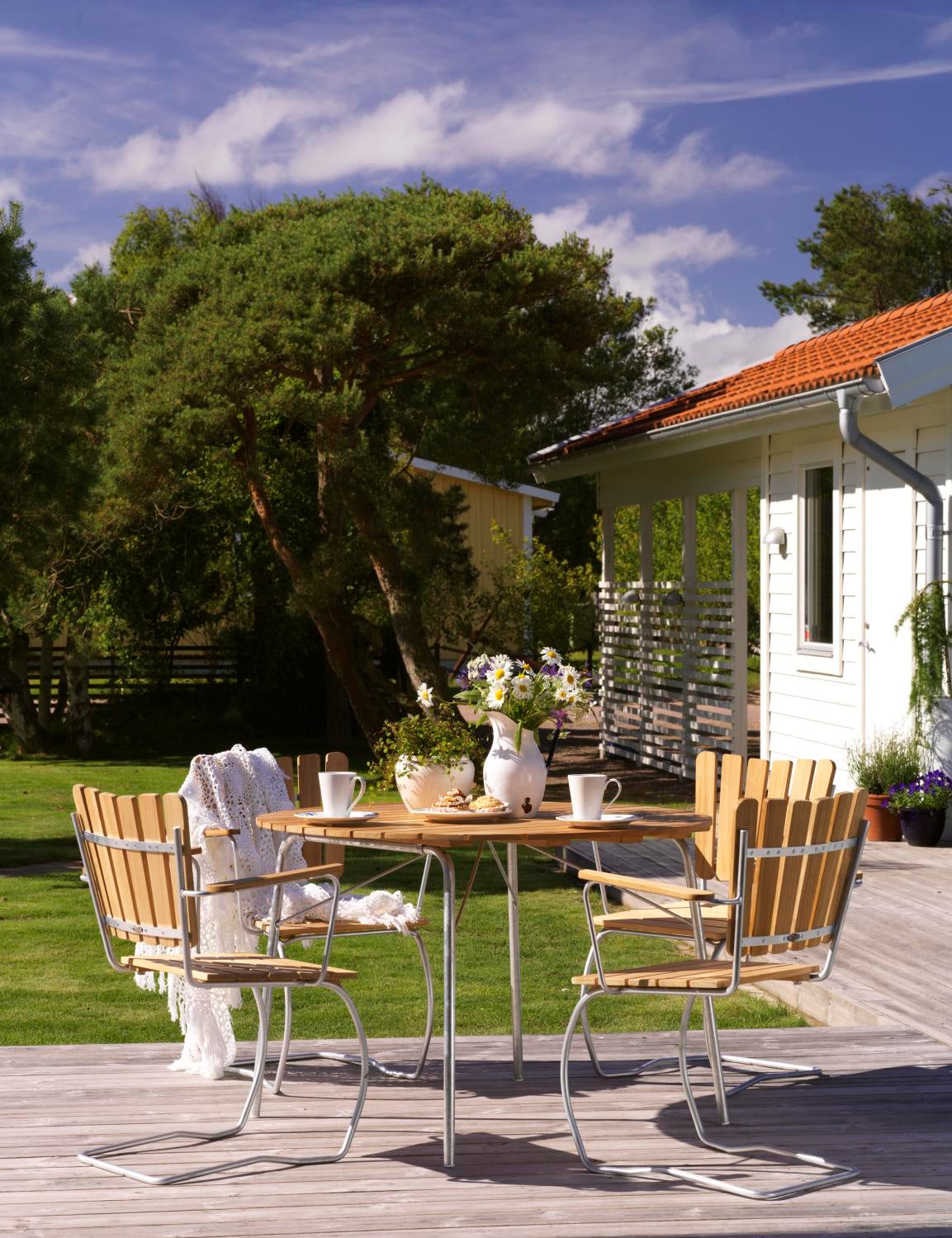 56:an Esstisch Verzinkt/teak