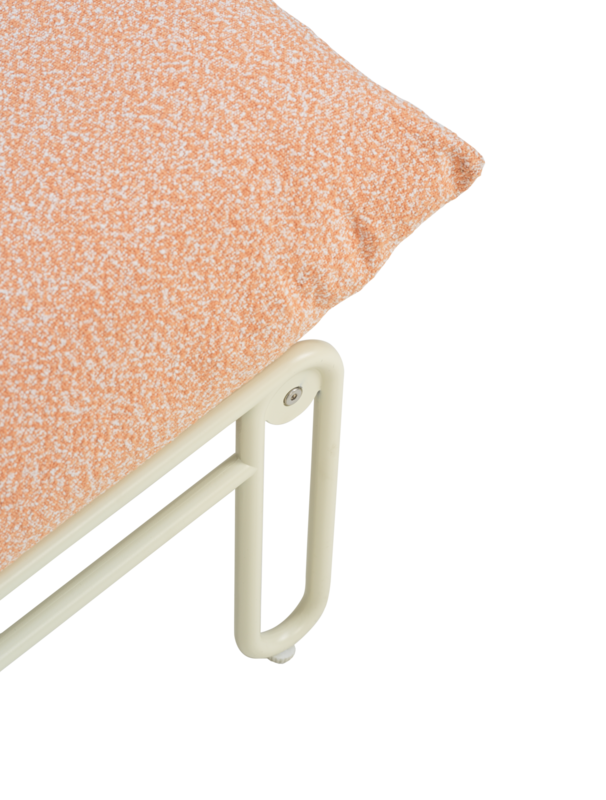 Blixt Loungesessel Pearl White/Teddy Orange