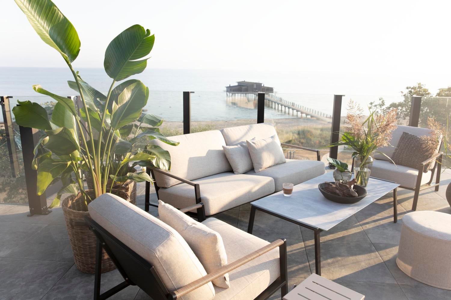 Lyra 2,5-Sitzer-Sofa Schwarz/Sand