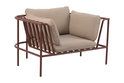 Collier Sessel Zin Red/Teddy Beige