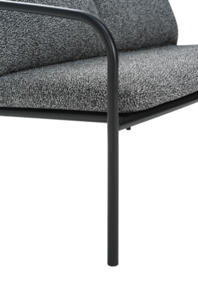 Bendt 2-Sitzer Sofa Schwarz/Teddy Ant