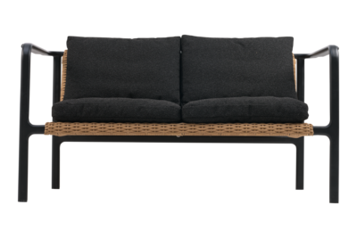Motty 2-Sitzer Sofa Schwarz/Teddy Black