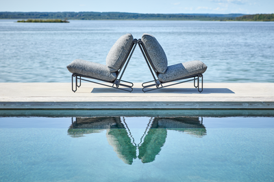 Blixt Loungesessel Schwarz/Teddy Ant