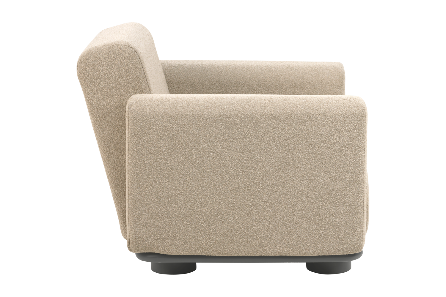Bolster Sessel Anthrazit/Teddy Beige