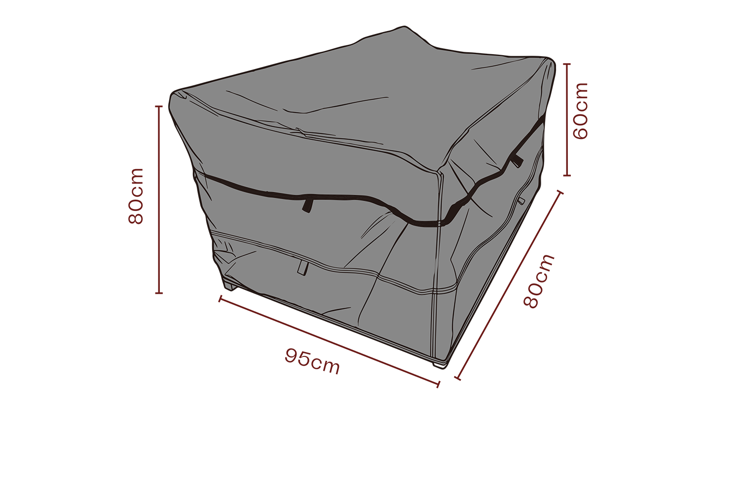 Möbelabdeckung Sessel Schwartz - Atmungsaktiv