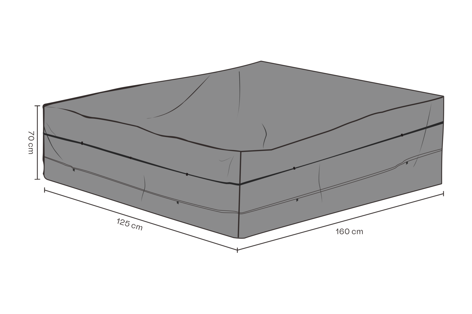 Möbelabdeckung Sofa Schwartz - Atmungsaktiv