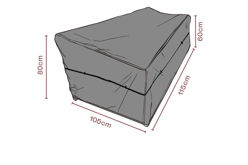 Möbelabdeckung Sessel Schwarz