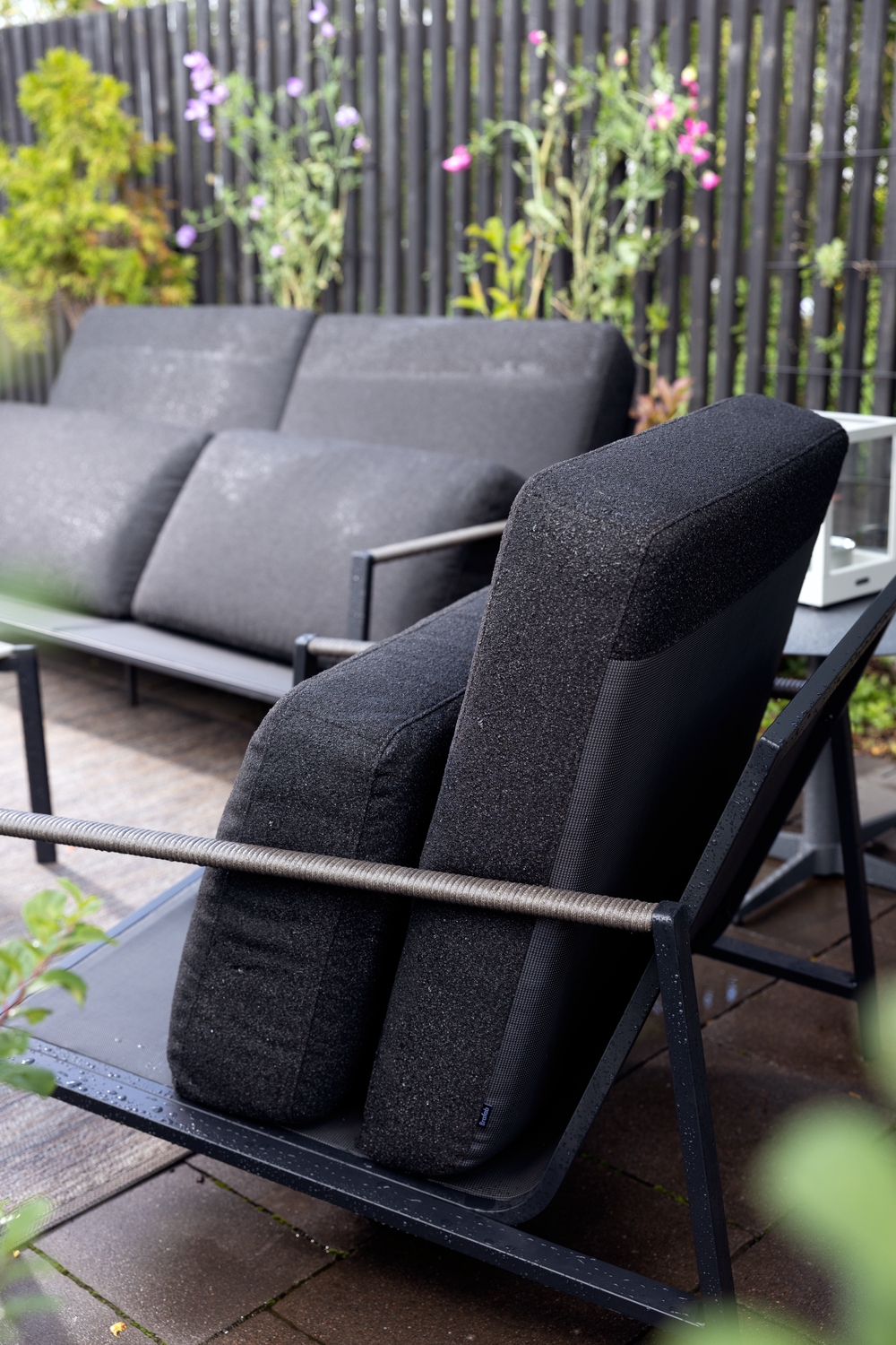 Lyra 2,5-Sitzer-Sofa Schwarz/Teddy Black