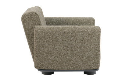Bolster Sessel Anthrazit/Teddy Verde