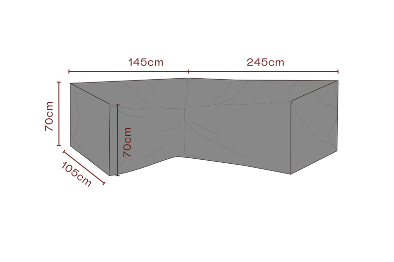 Möbelabdeckung Ecklounge Schwarz