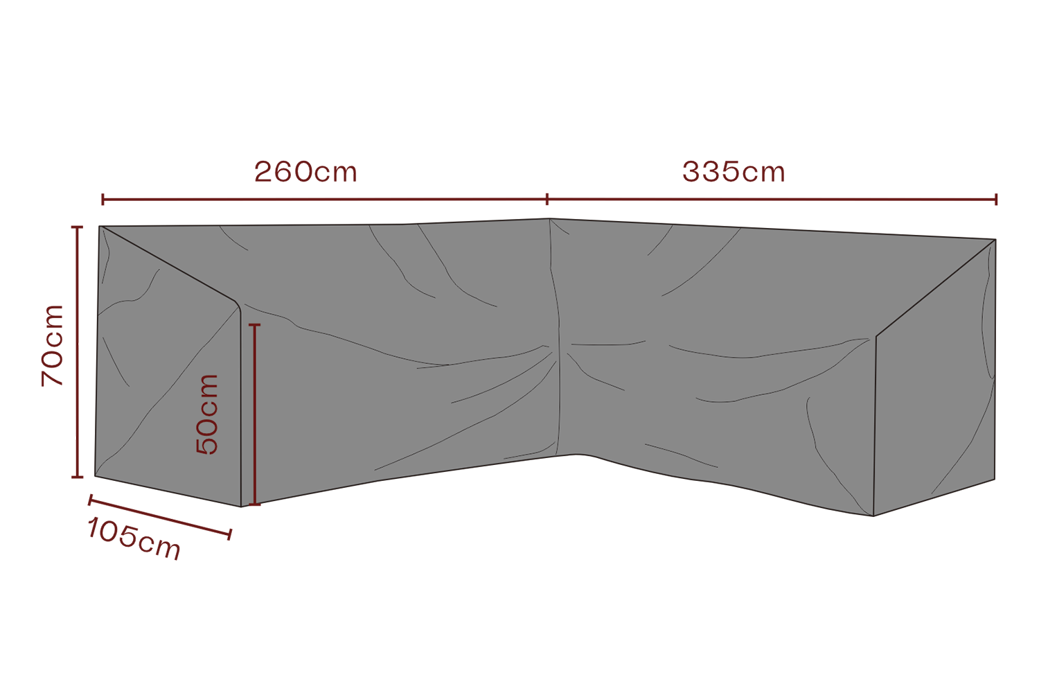 Möbelabdeckung Ecklounge Schwartz - Atmungsaktiv
