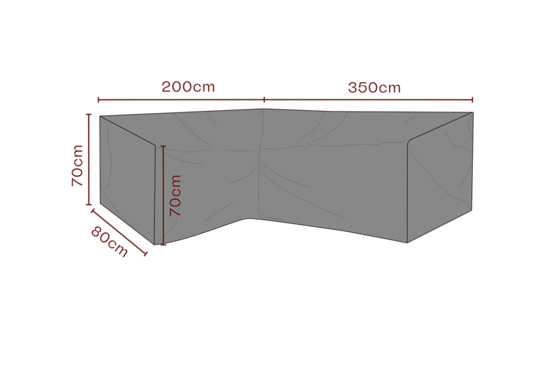 Möbelabdeckung Ecklounge Schwarz