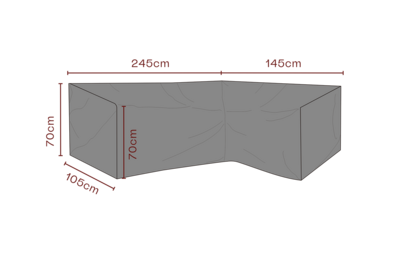 Möbelabdeckung Ecklounge Schwarz
