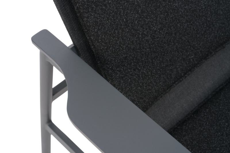 Soro Loungesessel Anthrazit/Teddy Black