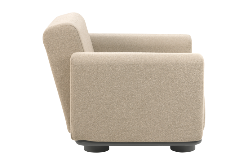 Bolster Sessel Anthrazit/Teddy Beige