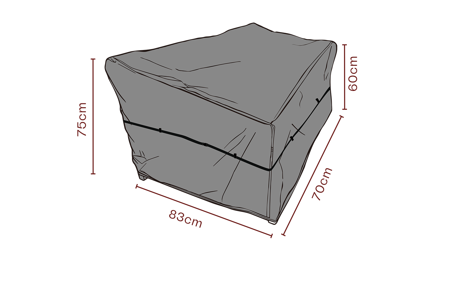 Möbelabdeckung Sessel Schwartz - Atmungsaktiv
