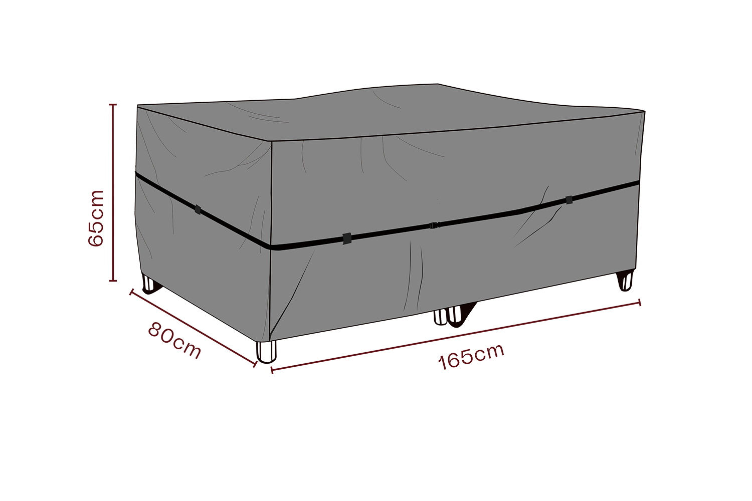 Möbelabdeckung Sofa Schwartz - Atmungsaktiv