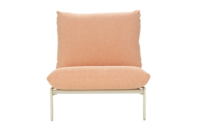 Blixt Loungesessel Pearl White/Teddy Orange