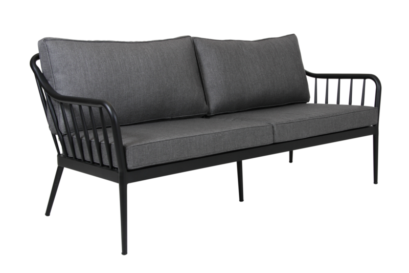Coleville 3-Sitzer Sofa Schwarz/grau