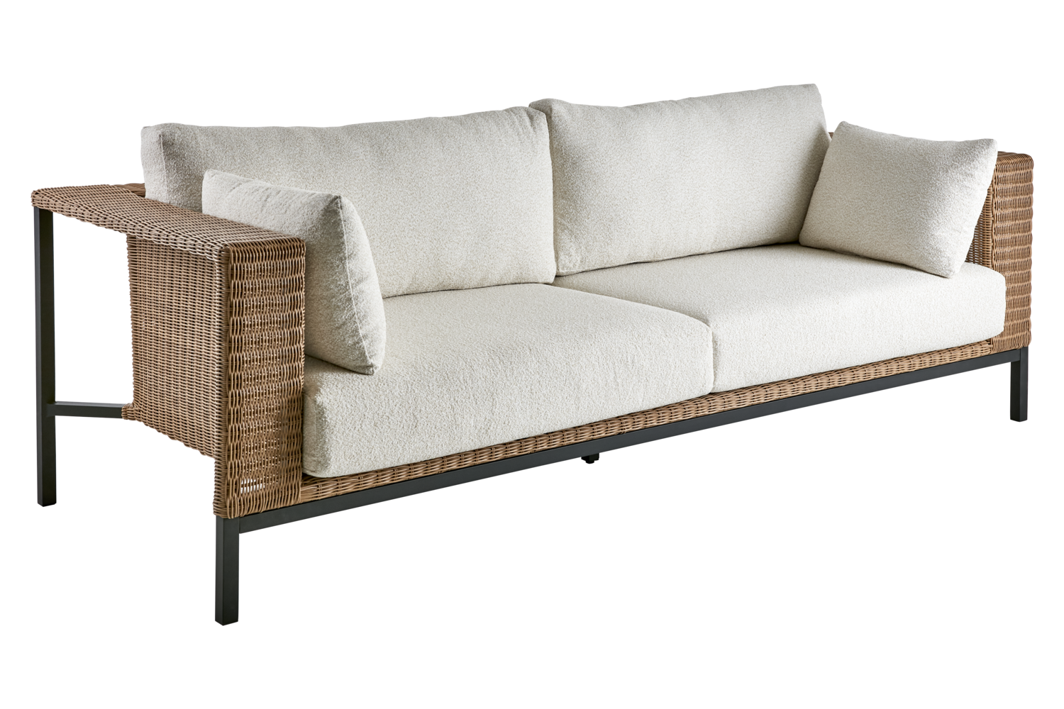 Shell 2,5-Sitzer-Sofa Rustik/Teddy Rice