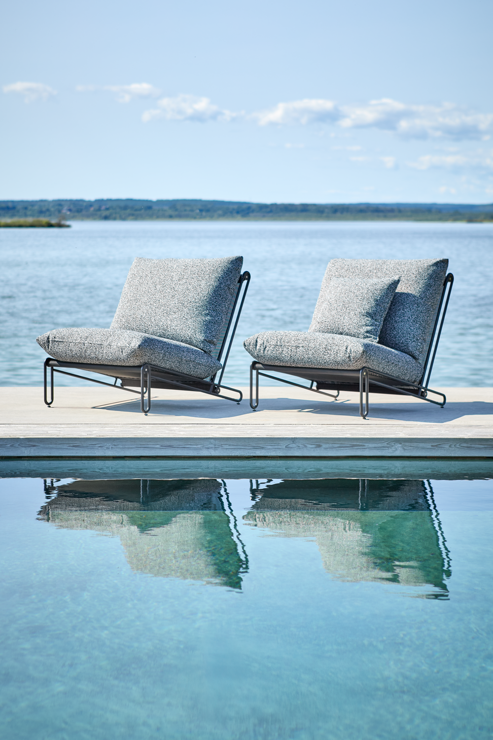 Blixt Loungesessel Schwarz/Teddy Ant